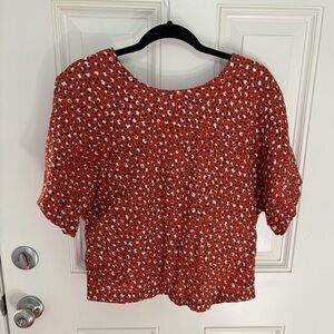 The Odells Alice Reversible Top Size XS Cotton Linen Blen